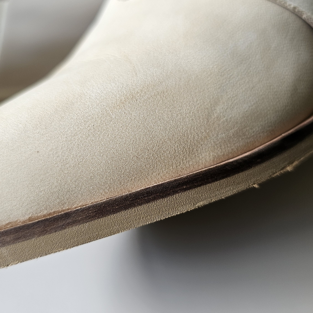 Crevo Jessamine Cream Leather Cutout Western Ankle Booties Pointed Toe - Picture 12 of 14